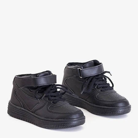 Czarne dziecięce sportowe buty z wysoką cholewką Ewer - Obuwie