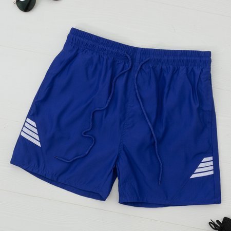 Kobaltowe męskie sportowe spodenki szorty - Odzież