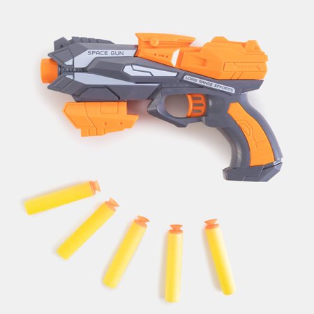 Pomarańczowy pistolet na strzałki piankowe - Zabawki