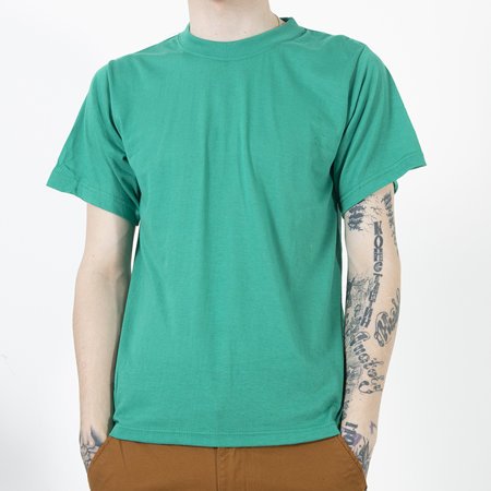 Turkusowy bawełniany t-shirt męski - Odzież