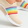 Beżowe sportowe buty damskie typu slip - on Rainbow - Obuwie