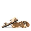 Beżowo - złote sandały z brokatowym paseczkiem Nincoa - Obuwie
