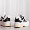 Białe buty daddy shoes z czarnymi wstawkami Mauricyo - Obuwie