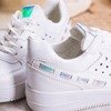 Białe buty sportowe na grubej podeszwie Rosali - Obuwie