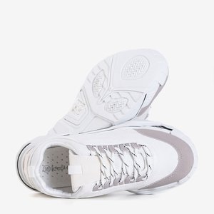 Białe damskie sportowe buty Eridan - Obuwie