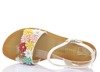 Białe sandały z ozdobnymi kwiatkami Kathryn- Obuwie