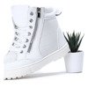 Białe sneakersy na płaskiej podeszwie Coletta- Obuwie
