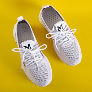 Białe sportowe buty damskie Slisova - Obuwie