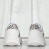 Białe sportowe buty damskie na grubej podeszwie Siren - Obuwie