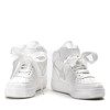 Białe, sportowe buty z cyrkoniami Arely- Obuwie