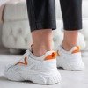 Białe sportowe buty z pomarańczową wstawką Miasea - Obuwie