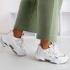 Białe sportowe sneakersy damskie Lyon - Obuwie