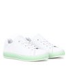 Biało - zielone tenisówki Robinson - Obuwie