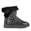 Czarne buty a'la śniegowce na platformie Snegur - obuwie