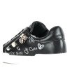 Czarne buty sportowe z ozdobami Mosca - Obuwie