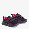 Czarne dziecięce sportowe buty z różowymi wstawkami Nerida - Obuwie