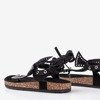 Czarne sandały japonki wiązane Celione - Obuwie