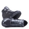 Czarne sneakersy na koturnie - Obuwie
