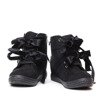 Czarne sneakersy na koturnie z ćwiekami Savannah - Obuwie