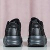 Czarne sportowe buty na grubej podeszwie Pamela - Obuwie