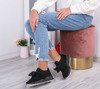 Czarne, zamszowe sportowe buty Brittany - Obuwie