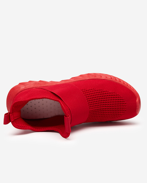 Czerwone męskie buty sportowe tkaninowe Souli- Obuwie