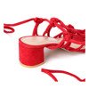 Czerwone sandały na niskim słupku Cherise -  Obuwie