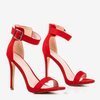 Czerwone sandały na wyższej szpilce Suella - Obuwie