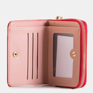 Czerwony klasyczny portfel damski - Akcesoria