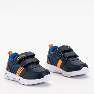 Granatowo - niebieskie sportowe buty dziecięce Bitakso - Obuwie