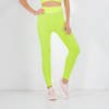 Neonowe żółte sportowe legginsy damskie - Odzież