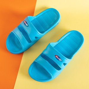 Niebieskie damskie gumowe klapki Filori - Obuwie