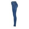 Niebieskie damskie jeasny z łańcuchem - Spodnie 