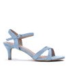 Niebieskie sandały na niskiej szpilce Severina - Obuwie
