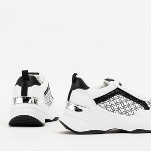 Royalfashion Czarno-białe damskie buty sportowe sneakersy Weniso