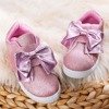 Royalfashion Różowe buty dziewczęce z kokardką Pion