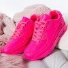 Różowe neonowe damskie sportowe buty Fassa - Obuwie