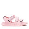 Różowe sandały na rzepy Crista - Obuwie