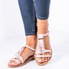 Różowe sandały z frędzelkami Draviena - Obuwie