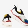 Szare buty sportowe z kolorowymi wstawkami Mendora - Obuwie