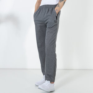 Szare męskie spodnie dresowe - Odzież