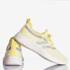 Żółte sportowe buty damskie z błyszczącym wykończeniem Epiphania - Obuwie