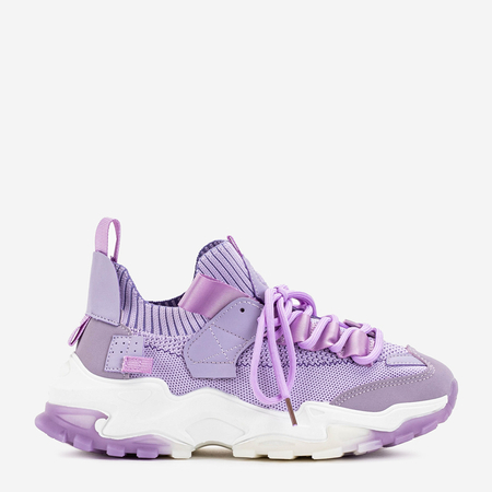 Фіолетові жіночі кросівки на масивній підошві Olitax