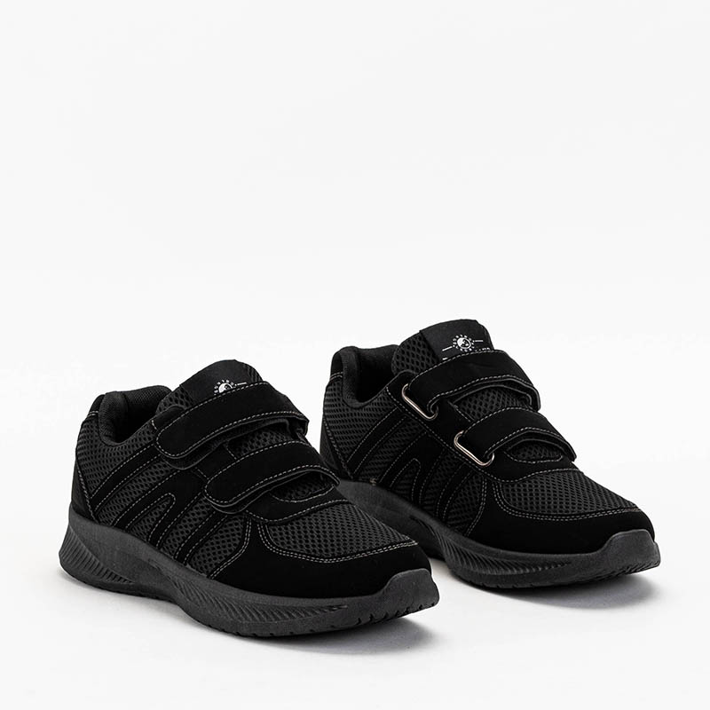 OUTLET Чорне чоловіче спортивне взуття на липучках Baikis - Взуття