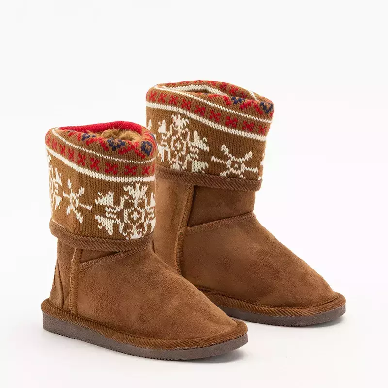 OUTLET Коричневі дитячі снігові черевики Snowiis - Взуття