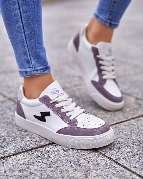 Біло - фіолетові жіночі спортивні кросівки Rozzuci- Footwear