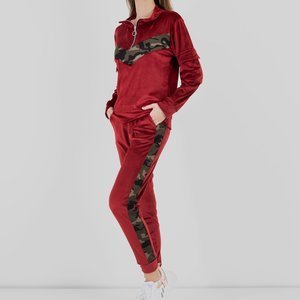 Бордовий жіночий спортивний костюм - Одяг