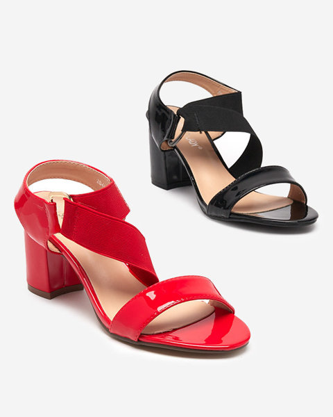 Червоні лаковані жіночі сандалі на стовпі Wopala - Взуття