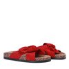 Червоні шльопанці з бантом Shelia - Взуття 1