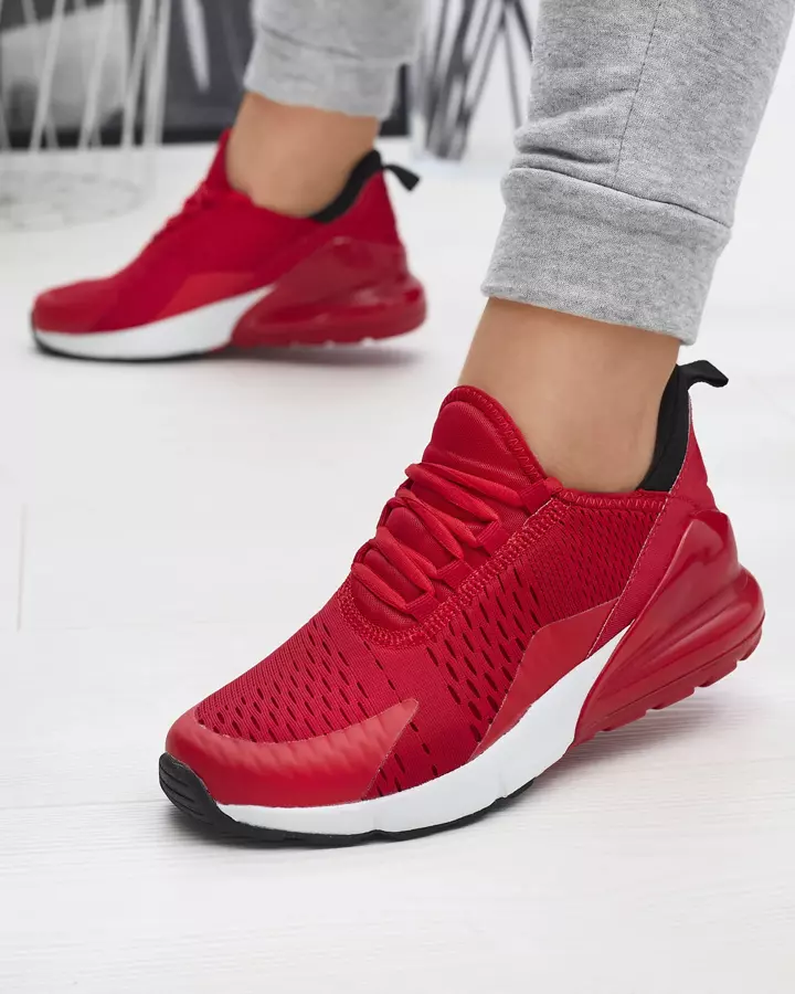 Червоні жіночі тканинні спортивні кросівки Tayrio- Footwear